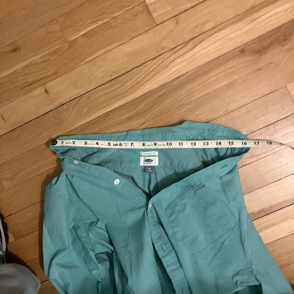 Old Navy Medium Slim Teal Button-Down Shirt - Picture 8 of 8